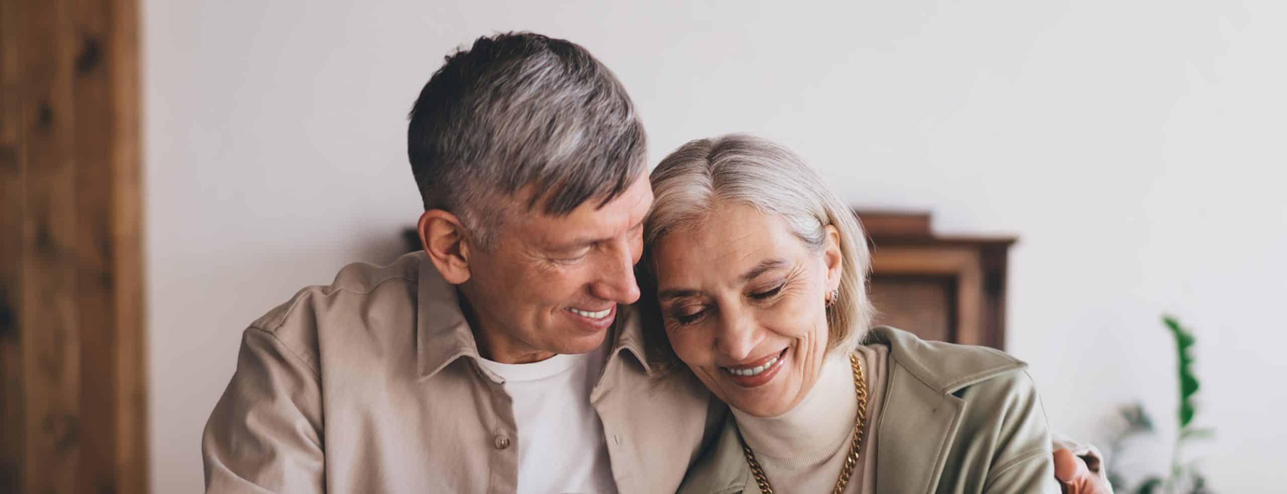 Man and woman smiling after dental care in Salt Lake City UT