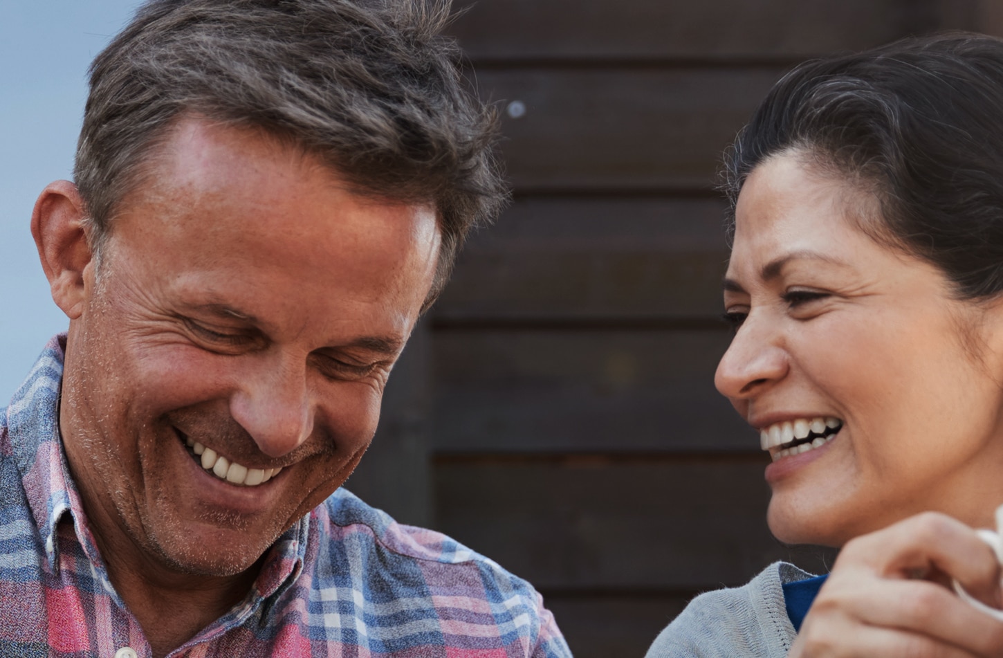 Man and woman smiling after dental care in Salt Lake City UT