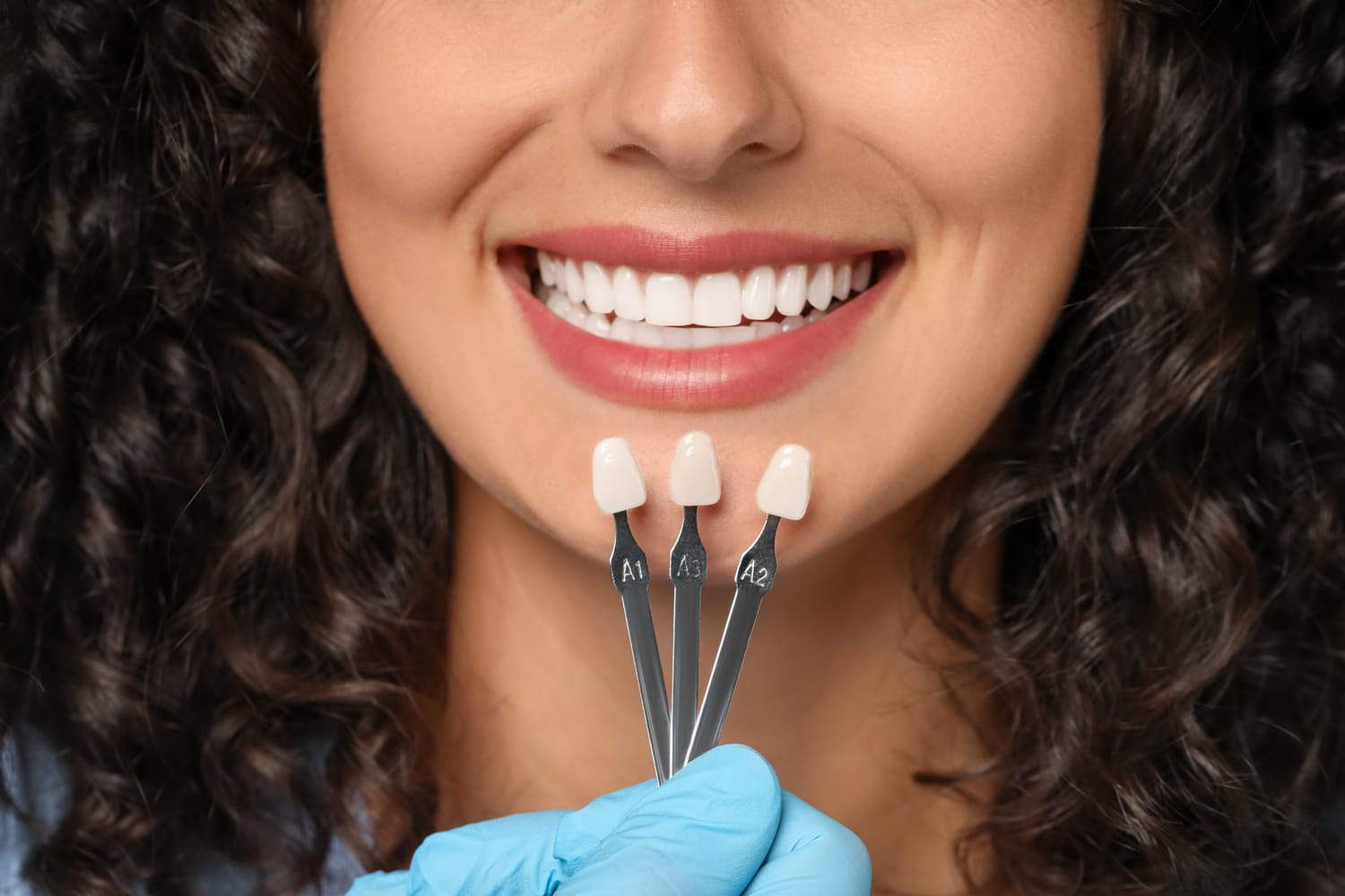 Woman at her veneers appointment in Salt Lake UT